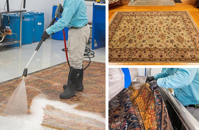 Cleaning service for acrylic, oriental, and Persian rugs.