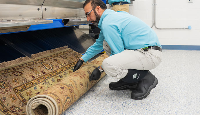 Commercial rug cleaning facility inspection