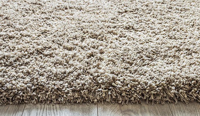 high pile white rug