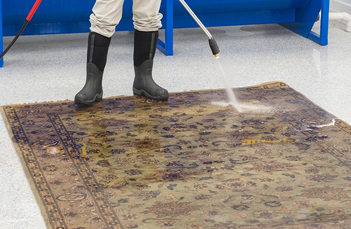 Professional service for cleaning rugs.