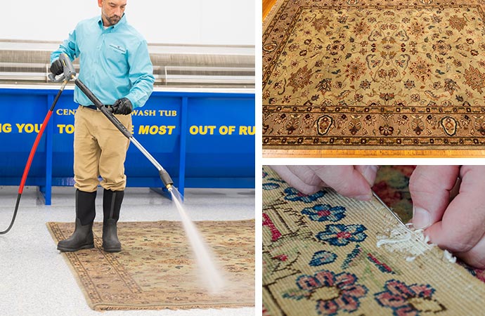 Rug cleaning, protection and repair