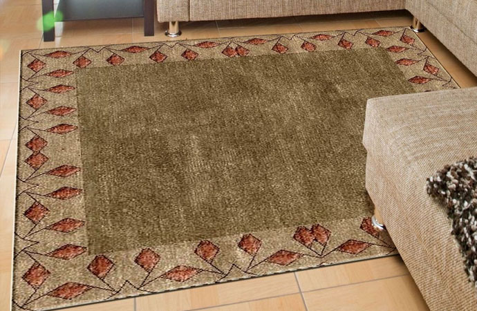 Custom bordered rug