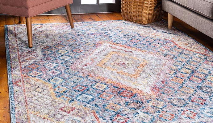 Distressed area rug