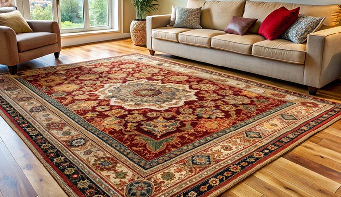 Rug in the living room