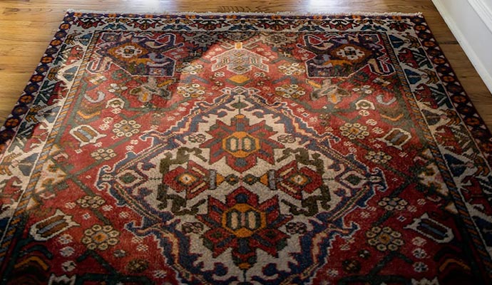 Rug on the floor