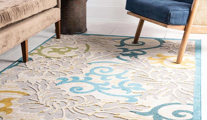 Rug on living space.