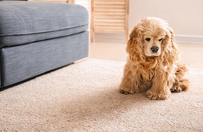 pet on rug