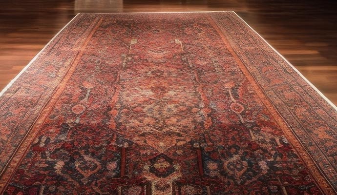 Discolored area rug