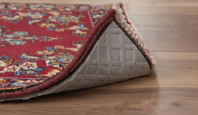 Non slip rug pad for hardwood floor