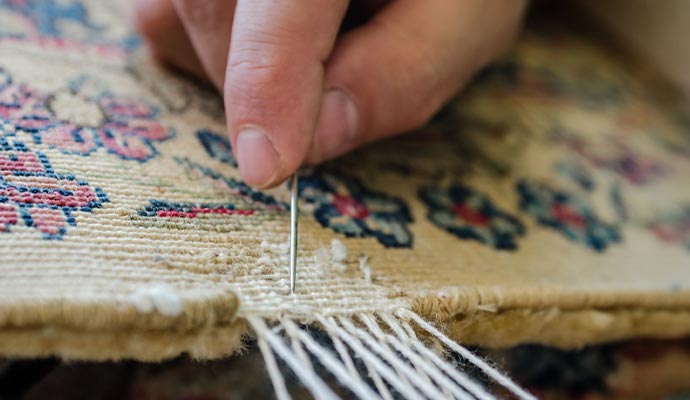 Rug patching service for fringe