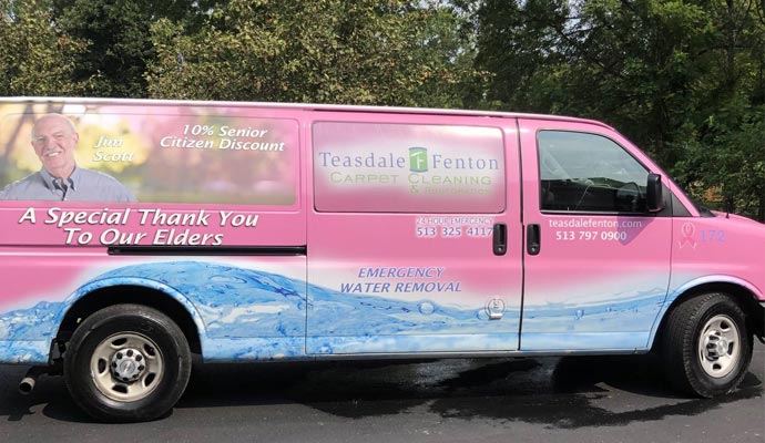 Teasdale Rug Cleaning service van
