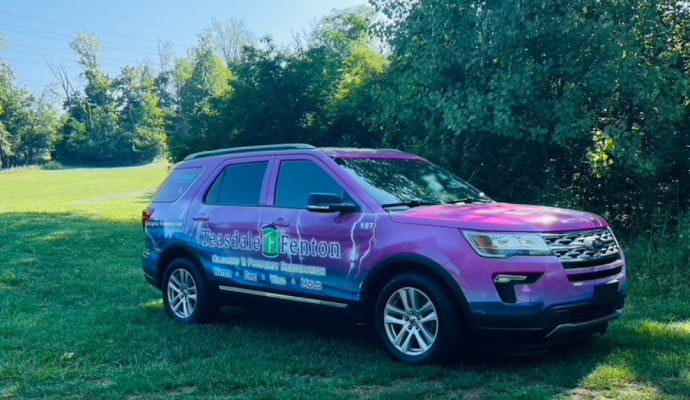 Teasdale Rug Cleaning service vehicle